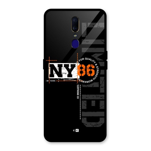 New York Limited Glass Back Case for Oppo F11