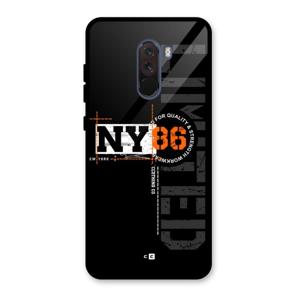 New York Limited Glass Back Case for Poco F1
