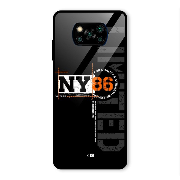 New York Limited Glass Back Case for Poco X3 Pro