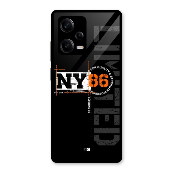 New York Limited Glass Back Case for Redmi Note 12 Pro