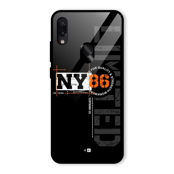 New York Limited Glass Back Case for Redmi Note 7
