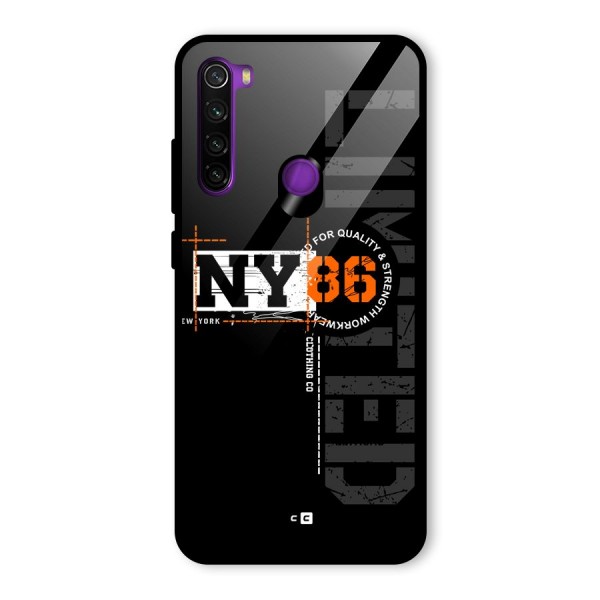 New York Limited Glass Back Case for Redmi Note 8