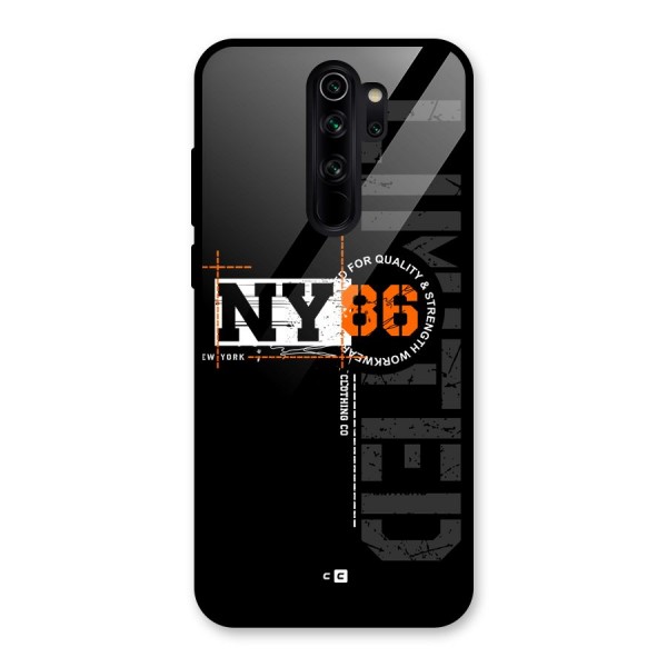 New York Limited Glass Back Case for Redmi Note 8 Pro
