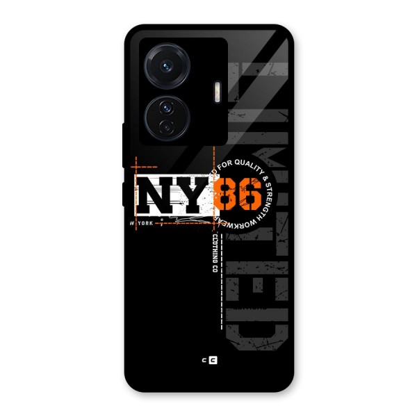 New York Limited Glass Back Case for Vivo T1 Pro