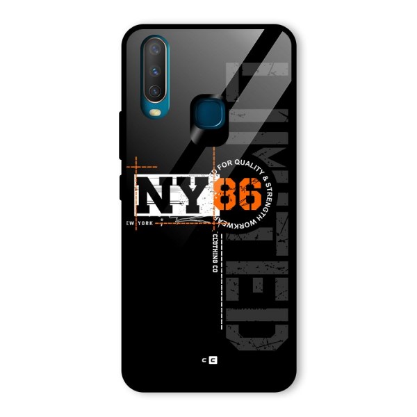 New York Limited Glass Back Case for Vivo Y12