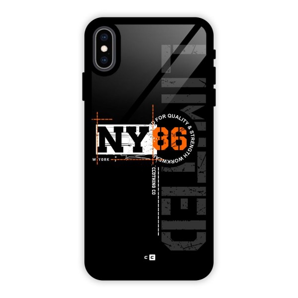 New York Limited Glass Back Case for iPhone XS Max