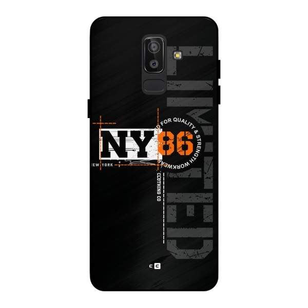 New York Limited Metal Back Case for Galaxy J8