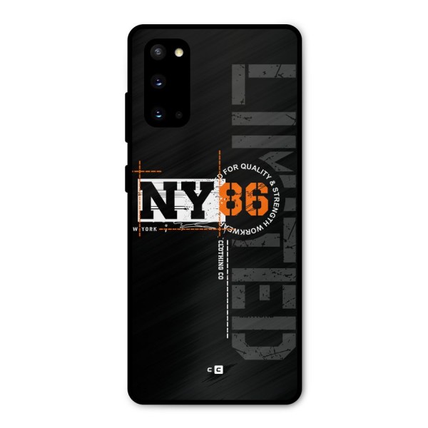 New York Limited Metal Back Case for Galaxy S20
