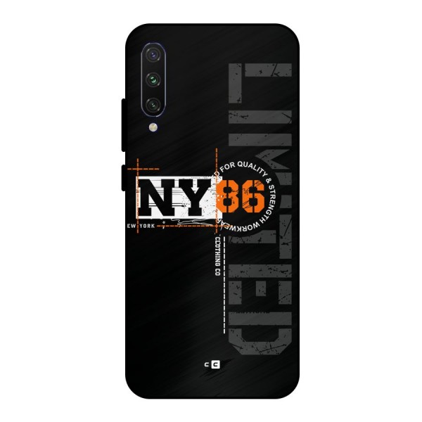 New York Limited Metal Back Case for Mi A3
