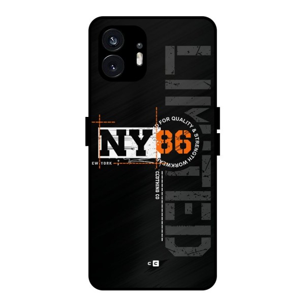 New York Limited Metal Back Case for Nothing Phone 2