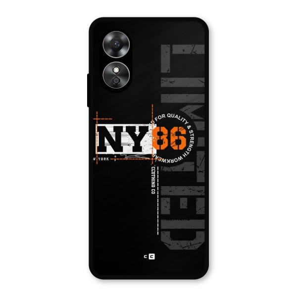 New York Limited Metal Back Case for Oppo A17