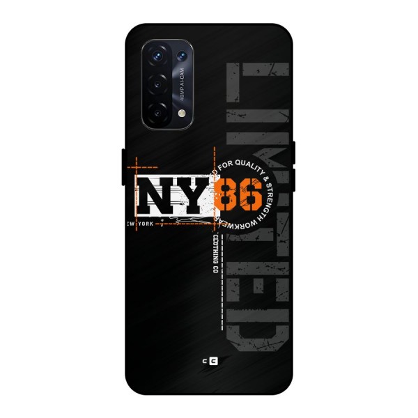 New York Limited Metal Back Case for Oppo A74 5G