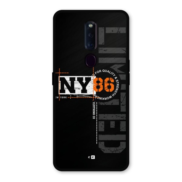 New York Limited Metal Back Case for Oppo F11 Pro