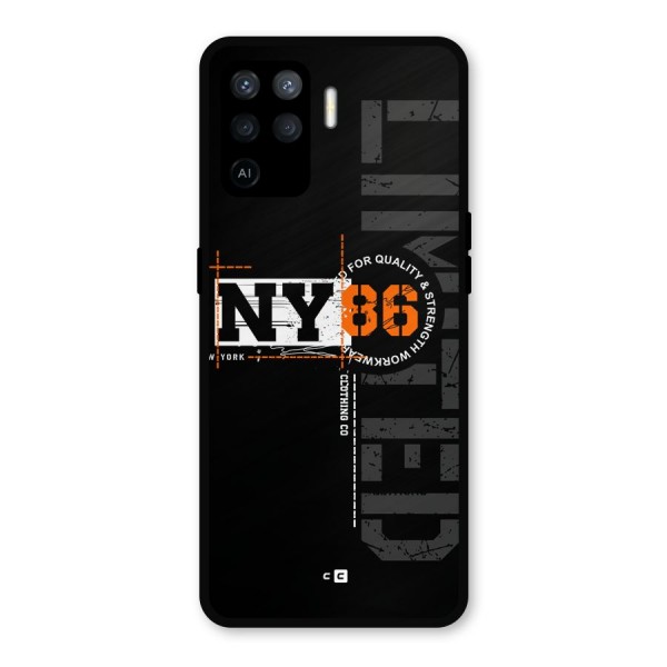 New York Limited Metal Back Case for Oppo F19 Pro