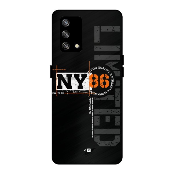 New York Limited Metal Back Case for Oppo F19s