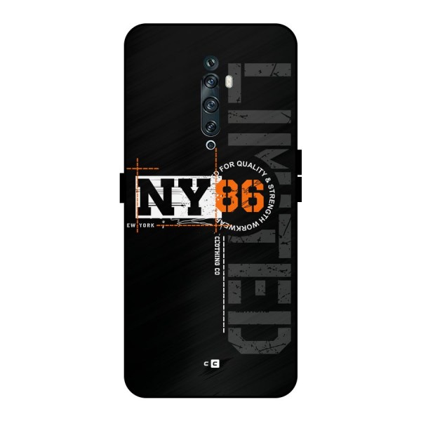 New York Limited Metal Back Case for Oppo Reno2 F