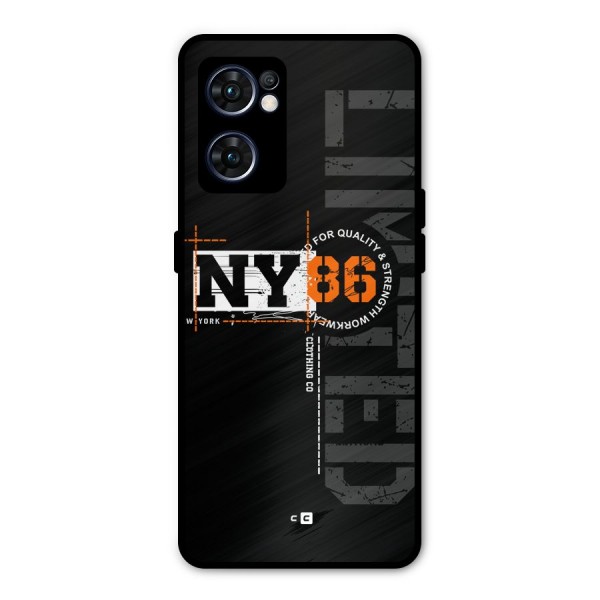 New York Limited Metal Back Case for Oppo Reno7 5G