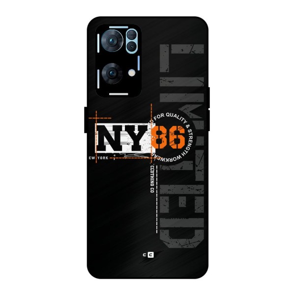 New York Limited Metal Back Case for Oppo Reno7 Pro 5G
