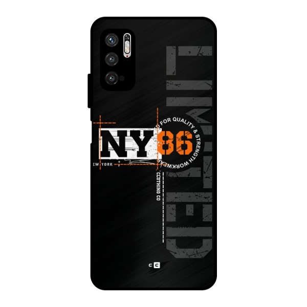 New York Limited Metal Back Case for Poco M3 Pro 5G