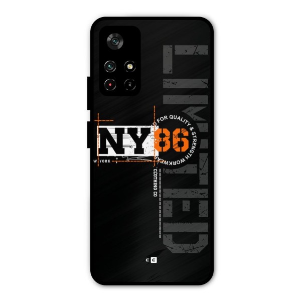 New York Limited Metal Back Case for Poco M4 Pro 5G