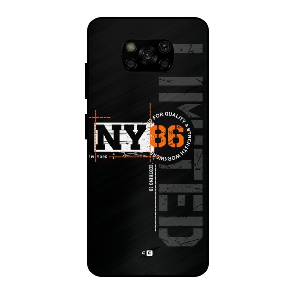 New York Limited Metal Back Case for Poco X3