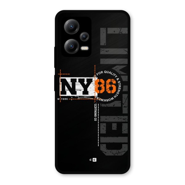 New York Limited Metal Back Case for Poco X5