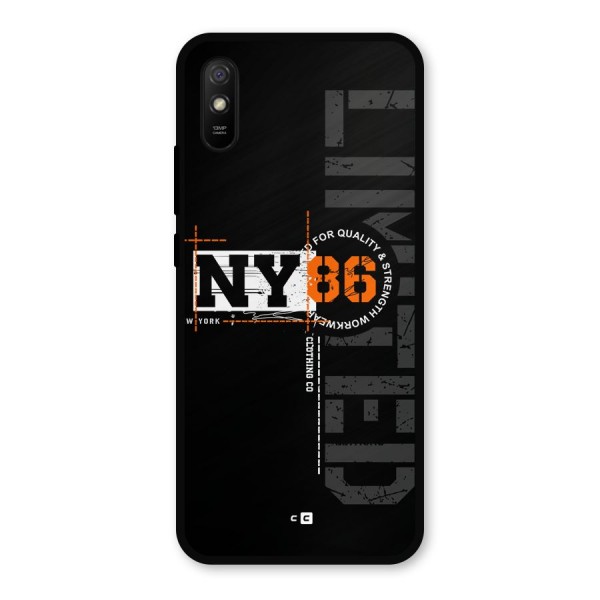 New York Limited Metal Back Case for Redmi 9a