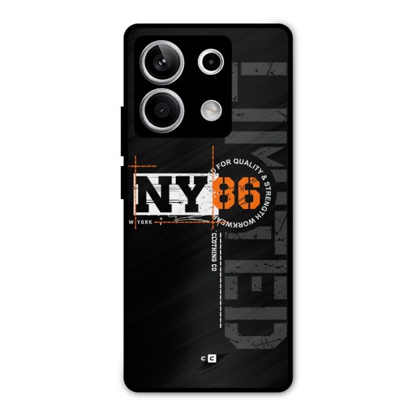 New York Limited Metal Back Case for Redmi Note 13 5G