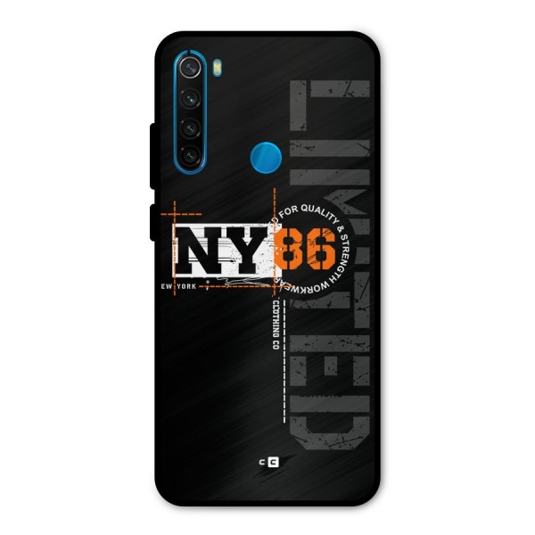 New York Limited Metal Back Case for Redmi Note 8