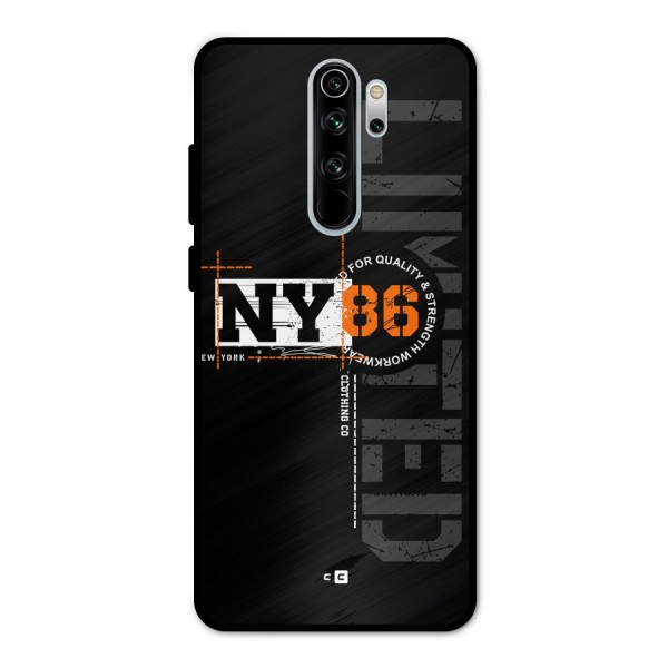 New York Limited Metal Back Case for Redmi Note 8 Pro