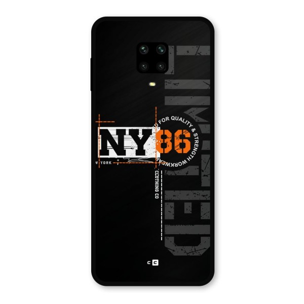 New York Limited Metal Back Case for Redmi Note 9 Pro Max