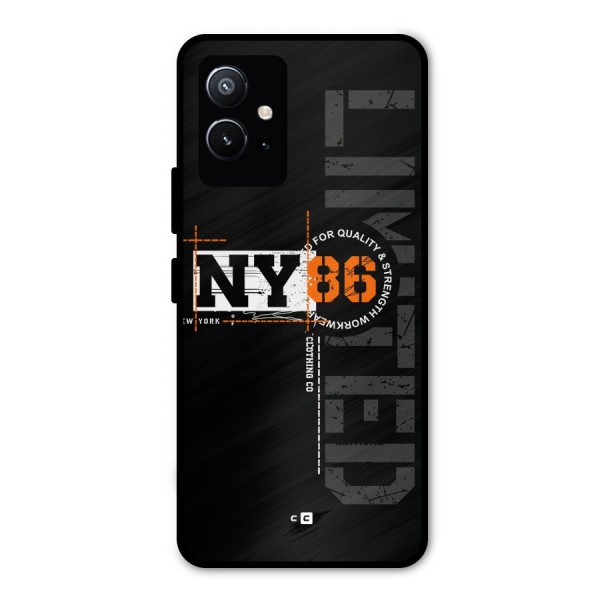 New York Limited Metal Back Case for Vivo T1 5G