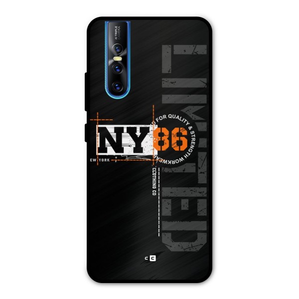New York Limited Metal Back Case for Vivo V15 Pro
