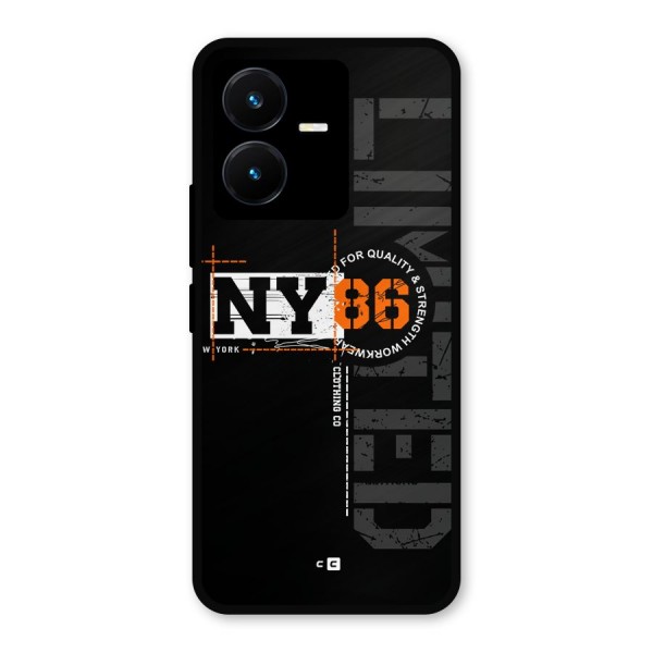 New York Limited Metal Back Case for Vivo Y22