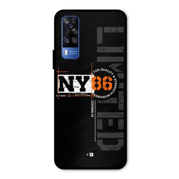 New York Limited Metal Back Case for Vivo Y51A
