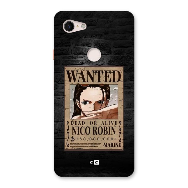 Nico Robin Wanted Back Case for Google Pixel 3 XL