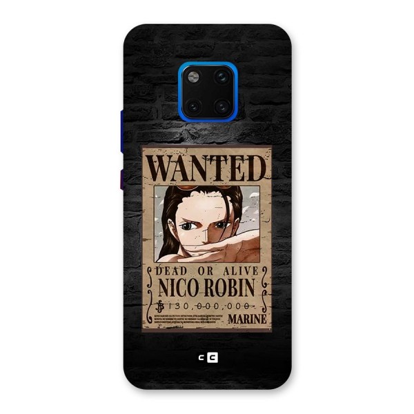 Nico Robin Wanted Back Case for Huawei Mate 20 Pro