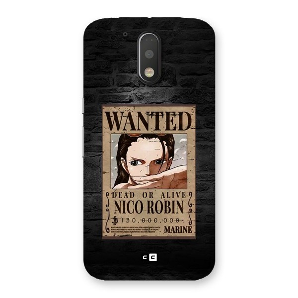 Nico Robin Wanted Back Case for Moto G4 Plus