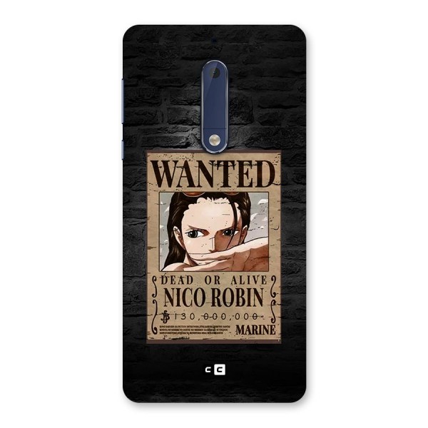 Nico Robin Wanted Back Case for Nokia 5