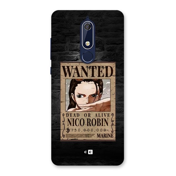 Nico Robin Wanted Back Case for Nokia 5.1