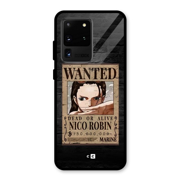 Nico Robin Wanted Glass Back Case for Galaxy S20 Ultra