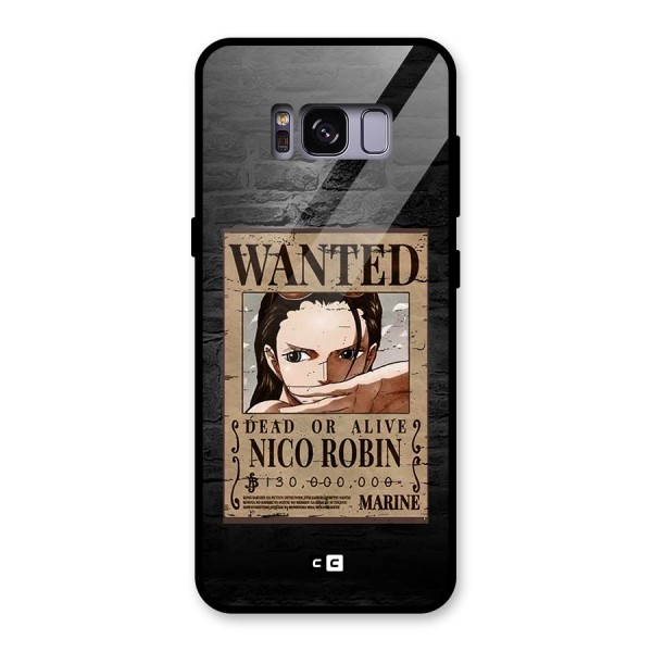 Nico Robin Wanted Glass Back Case for Galaxy S8
