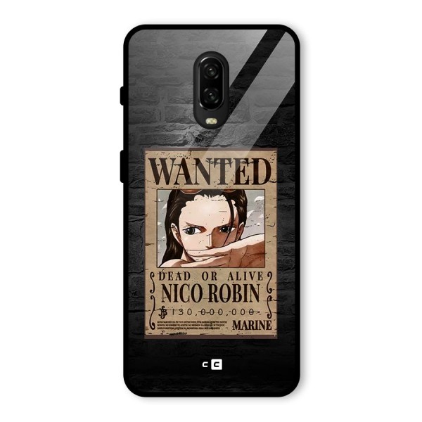 Nico Robin Wanted Glass Back Case for OnePlus 6T