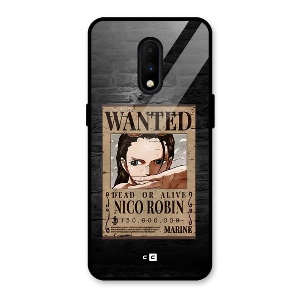 Nico Robin Wanted Glass Back Case for OnePlus 7