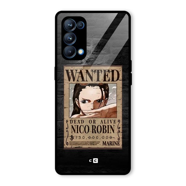 Nico Robin Wanted Glass Back Case for Oppo Reno5 Pro 5G