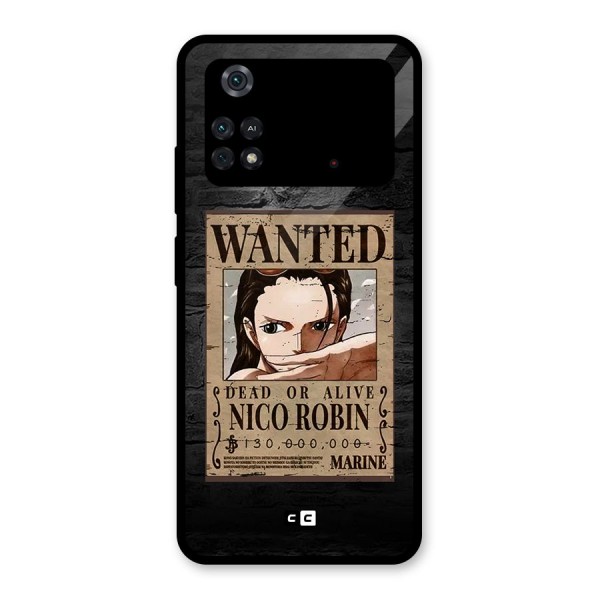 Nico Robin Wanted Glass Back Case for Poco M4 Pro 4G