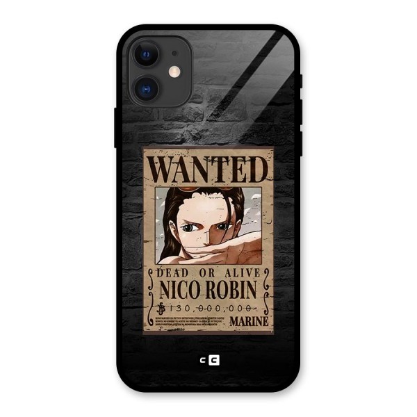 Nico Robin Wanted Glass Back Case for iPhone 11