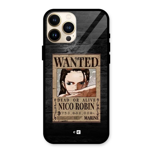 Nico Robin Wanted Glass Back Case for iPhone 13 Pro Max