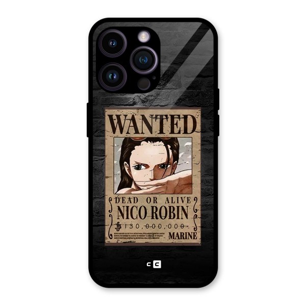 Nico Robin Wanted Glass Back Case for iPhone 14 Pro Max