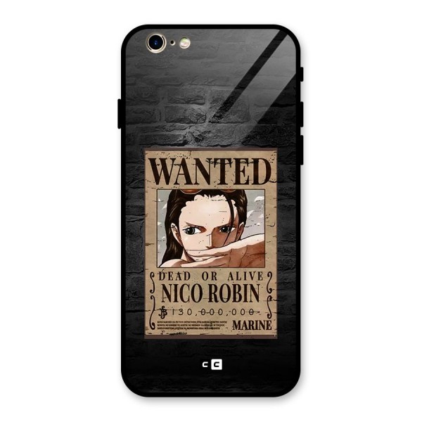Nico Robin Wanted Glass Back Case for iPhone 6 6S